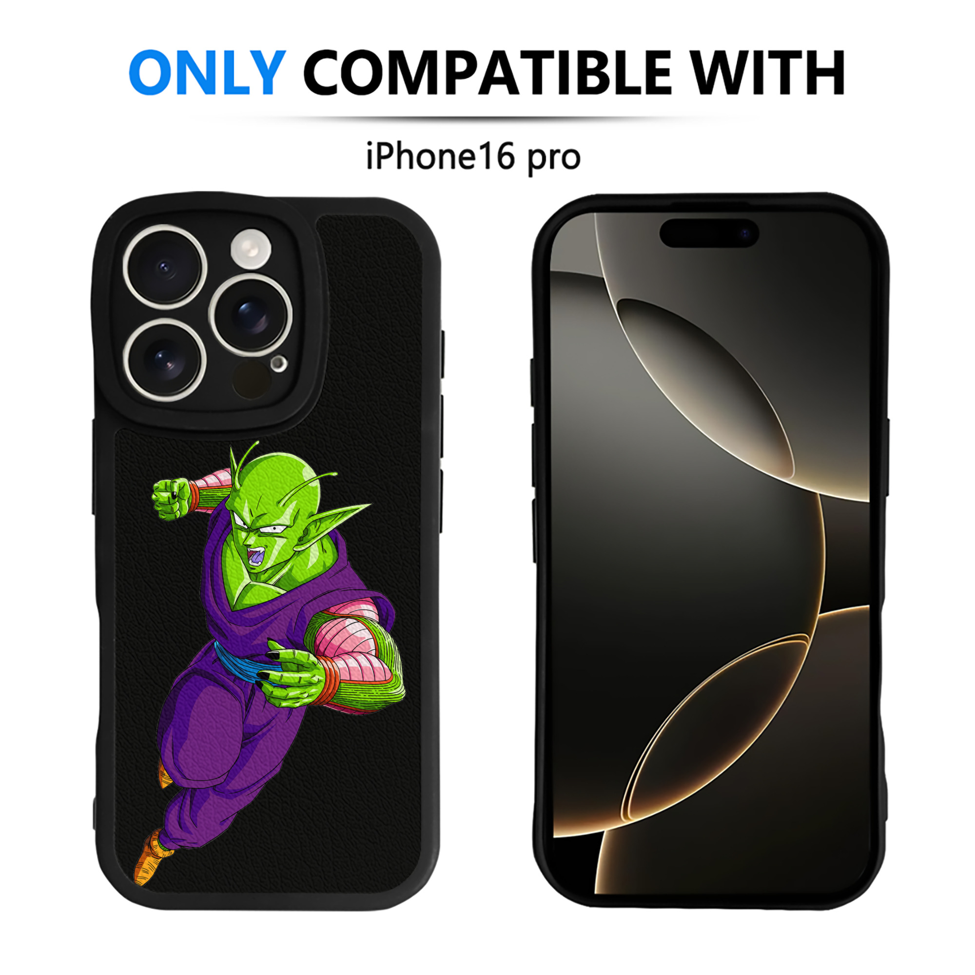 （画像用） ドラゴンボール ピッコロ DRAGON BALL Piccolo 【iPhone 16シリーズ対応】シリコンスマホケース（レザー調） 材質：シリコン